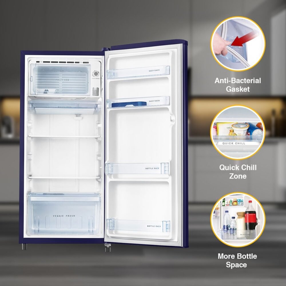 WDE 184L 2 Star Single Door Refrigerator - Image 3